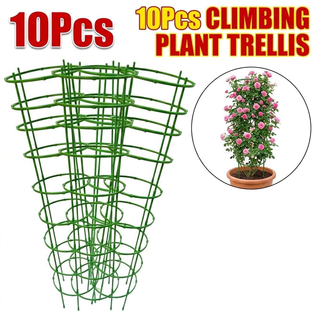 1/3/5/10Pcs Plant Support Pile Stand Flowers Plant Arrangement Fixing Rod Plants Stake for Garden Supplies Home Yard Planting