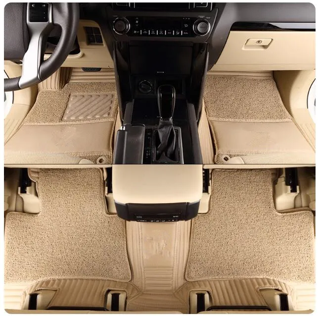 

Best quality! Custom special car floor mats for Toyota Land Cruiser Prado 150 5 seats 2023-2010 double layers carpets for LC150