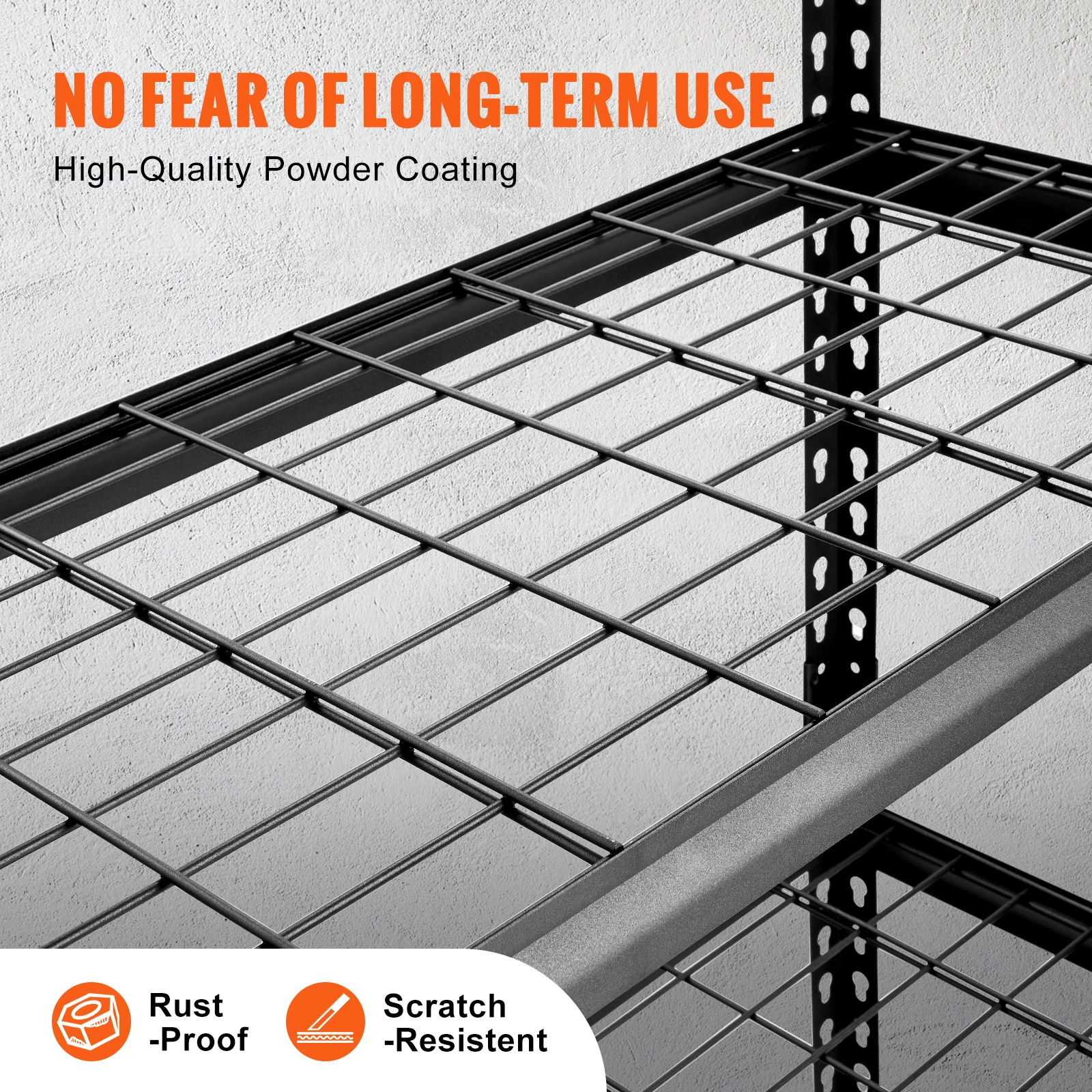 VEVOR 5-Tier Adjustable 2000 lbs Storage Shelving Unit Heavy Duty Garage Shelves Organizer Wire Rack for Kitchen Pantry Basement