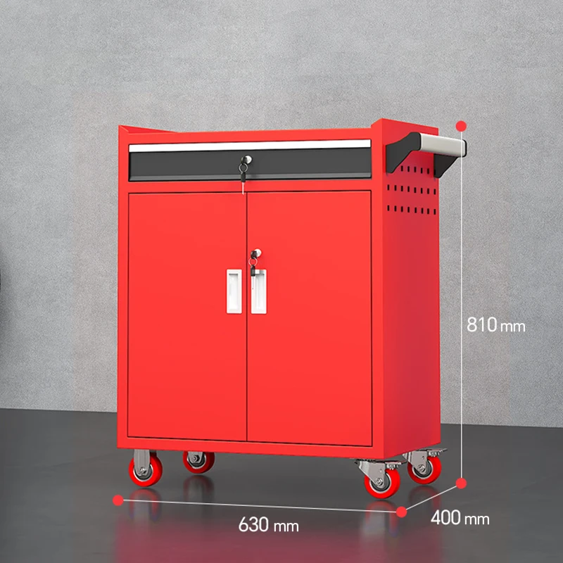 1-Drawer Rolling Tool Storage Cabinet | Lockable Industrial Tool Trolley on Wheels
