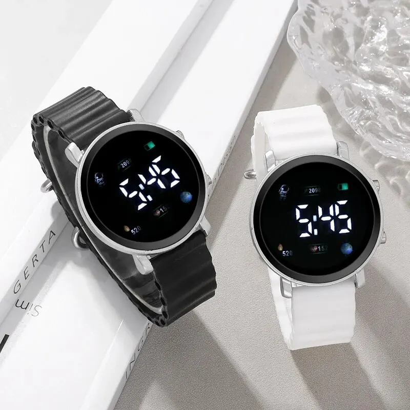 男性用LEDデジタル時計カップル時計スポーツミリタリーシリコン時計電子時計hodinky reloj hombre