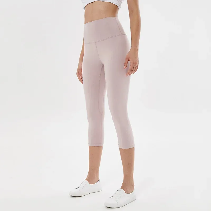Classic women's high waisted and skin friendly yoga pants, gym exercise, jogging, dancing, sports leggings, elastic capris