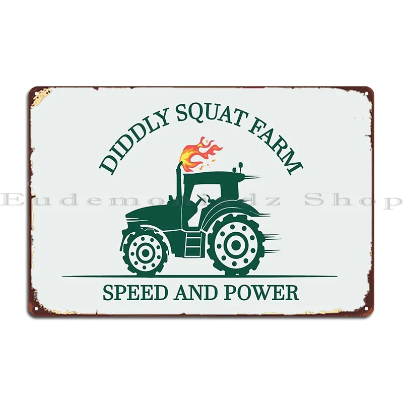 Diddly Squat Farm Green Gift For Fans Metal Sign Printing Garage Club Wall Decor Plaques Painting Tin Sign Poster