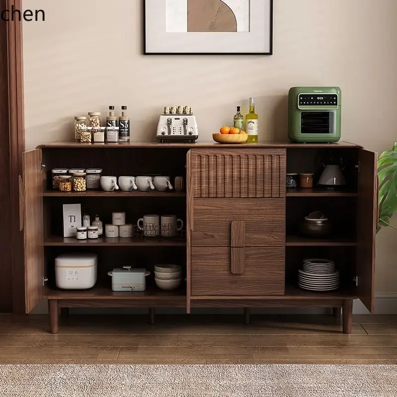 

O15- Solid Wood Sideboard Integrated Wall-Mounted Simple Storage Tea Cabinet Organizer