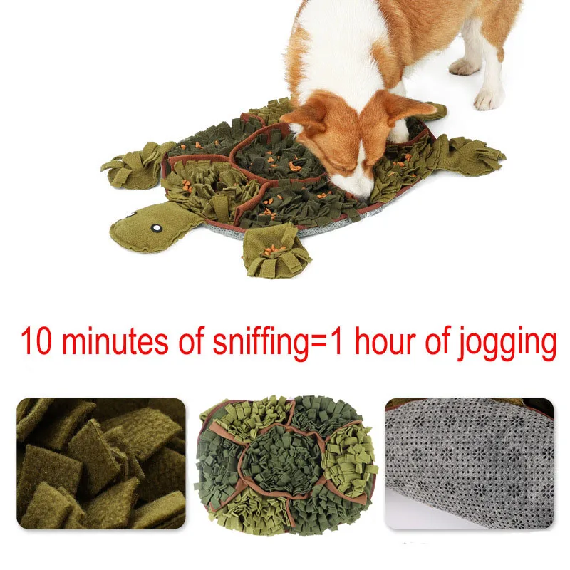 

Dog Snuffle Mat Tortoise Shape Release Stress Toys Pet Slow Feeding Pad Pet Sniffing Mat Pet Toys Gift for Dogs Dog Training