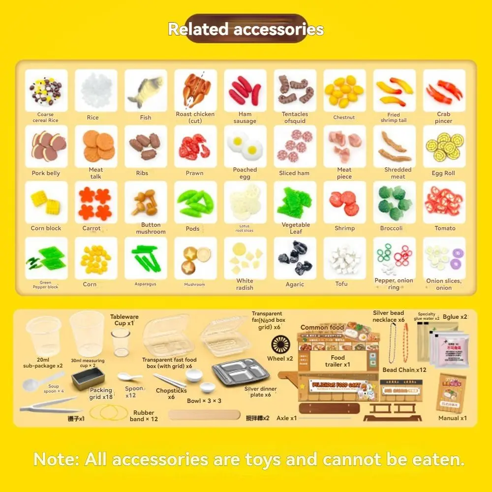 3D Fantasiespel Keukenspeelgoed Creatief DIY Mini Fastfood Model Speelgoed Grappig Rollenspel Simulatie Voedsel Speelgoed Peuters Meisjes Jongens