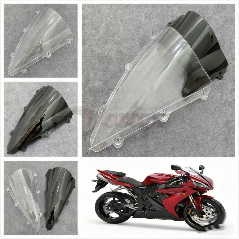 

Motorcycle screen Double Bubble Windshield Deflector Protector WindScreen Accessories For Yamaha YZFR1 YZF 1000 R1 2004-2006