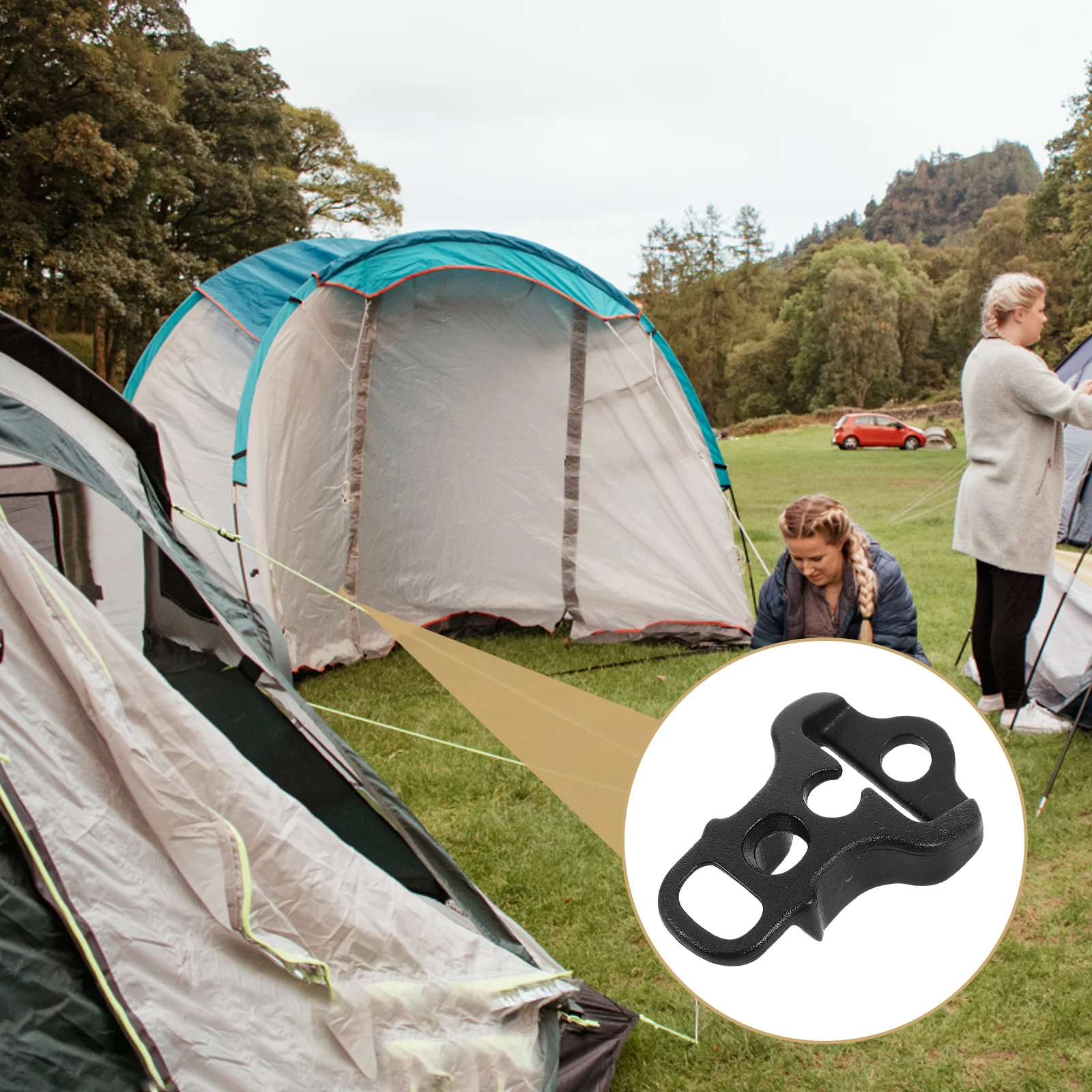 

10 Pcs Wind Rope Buckle Awning Tarp Canopy Clip Camping Buckles Outdoor Expansion Accessories Tent Shade