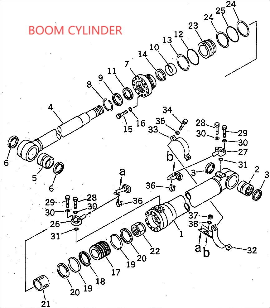 KOMATSU PC210-6 BOOM/ARM/BUCKET CYLINDER SEAL KIT AND MAIN PUMP MAIN VALVE SWING MOTOR TRAVEL MOTOR AND CENTER JOINT SEAL KIT