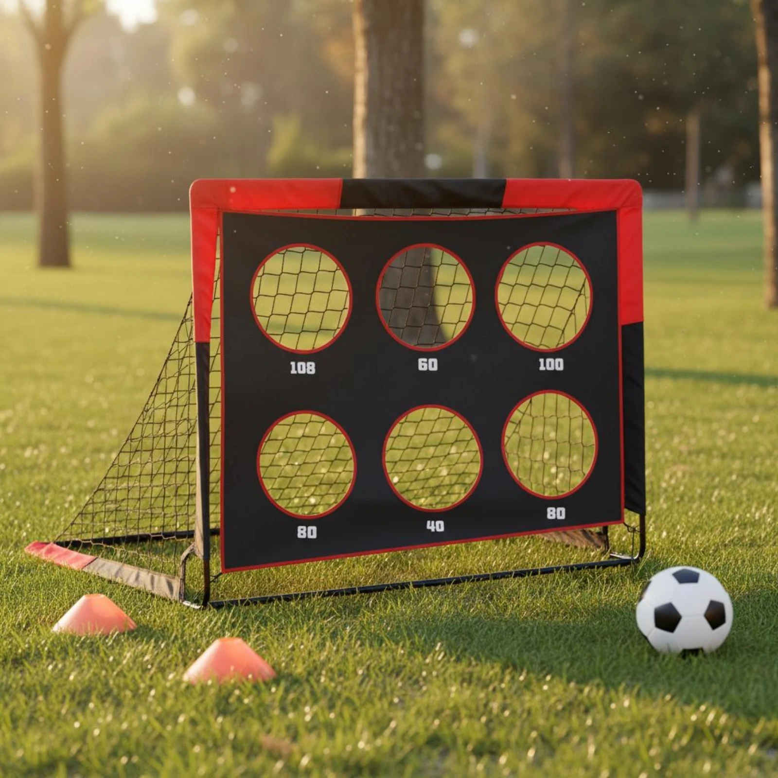 

Kids Soccer Training Goal Foldable Folding Soccer Goal Net Portable Training Net Carry Bag Sports Gear Quick Setup for Outdoor
