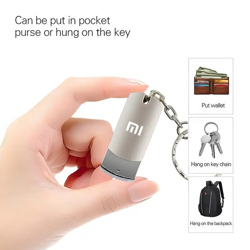 USB-флеш-накопитель Xiaomi на 2 ТБ, USB 3,2, металлический флеш-накопитель большой емкости на 1 ТБ, высокоскоростное хранилище данных, Водонепроницаемый U-диск памяти, оригинал