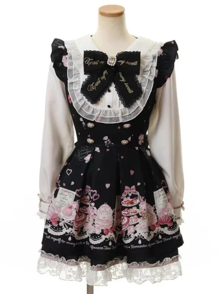 สไตล์ฝรั่งเศสหวานน่ารัก Polka Dot Splicing ชุดลูกไม้เกาหลีแฟชั่นชุดออกแบบใหม่ Slim เอว Lady Y2k Mini Dress