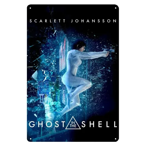 Pôster de Metal do Filme Ghost in the Movie - Placa de Metal Colecionável