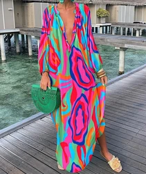 Long Dress Women Loose Dresses Mom Graphics Print Y2k Casual Punk Elegant Holiday Loose Autumn Gothic Maxi Work Goth Vestidos