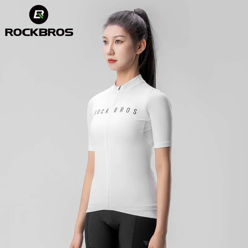 ROCKBROS Cycling Clothes for Men Women Summer MTB Quick Dry Breathable Cycling Jersey with Pocket Man Cycling Maillot Jersey