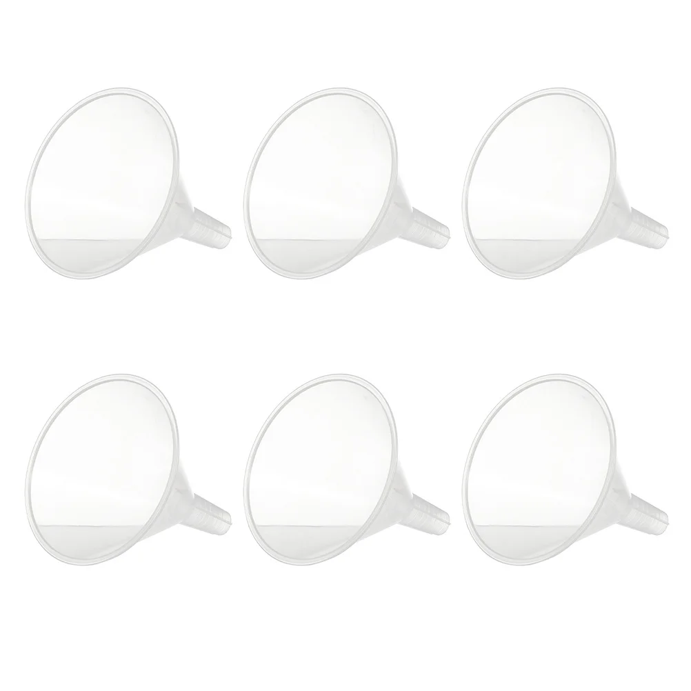

6Pcs Laboratory Funnel Plastic Small Funnels for Scientific Experiments Reusable Labware Separating Liquid Funnel