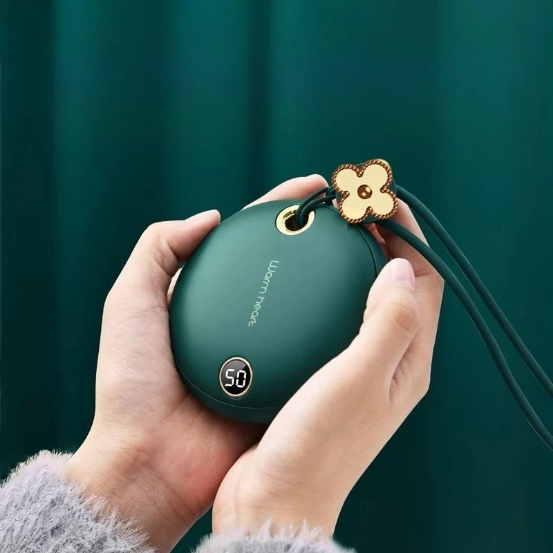 

Eary Portable Hand Warmer 5000mAh USB Rechargeable 3 Level LED Display Heating Winter Compact Pocket Heater Gift for Kid Women