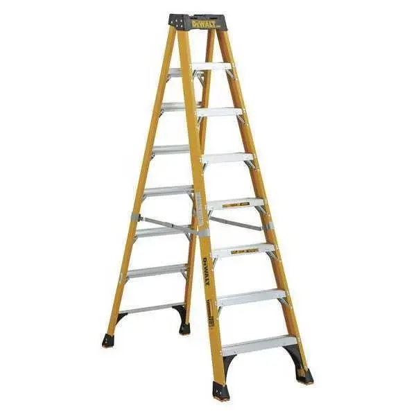 8 ft Fiberglass Stepladder, 500 lb Capacity