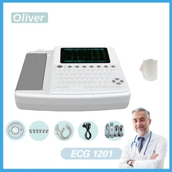 ECG1201 ECG printer 7-inch touch screen software for human or animal use