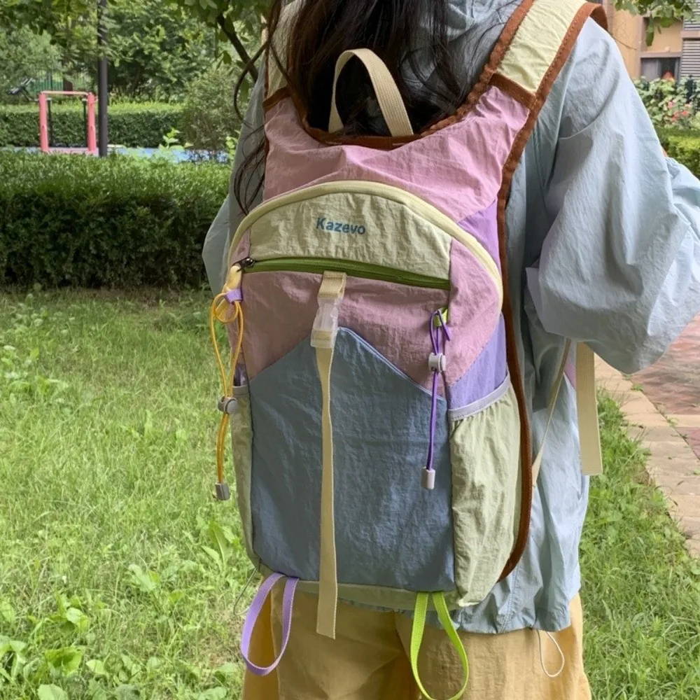 Nylon Travel Backpack Multicolored Multifunctional Outdoor Rucksack Scratch Prevention Durable Mountaineering Bag Camping
