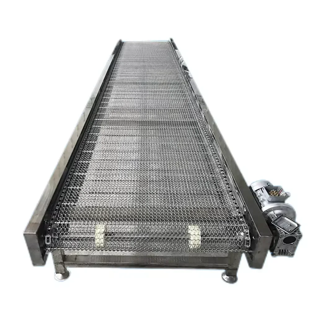 Metal Mesh Belt Conveyor Assembly Line Cleaning Metal Chain Mesh Conveyor Belt Food Mesh Belt Conveyor Factory