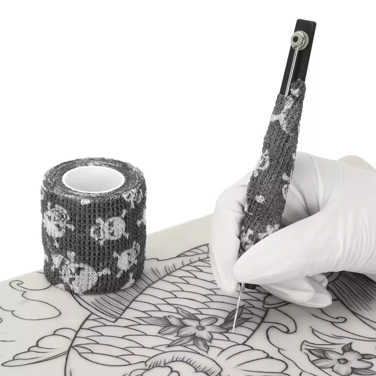 أغطية شريطية رياضية للرياضة، ضمادة ملونة للوشم، مفصل الأصابع، حيوانات أليفة للركبة، أغطية ذاتية اللصق مطبوعة