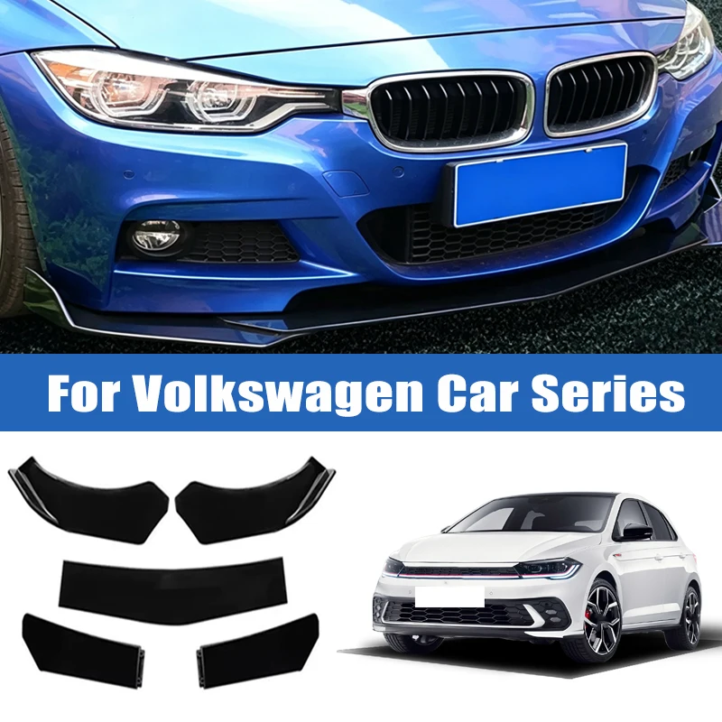 

5Pcs Car Front Bumper Separator Bumper Lip Body Kit Duck Lip Separator For Volkswagen Golf Polo Passat Tiguan Touareg Jetta