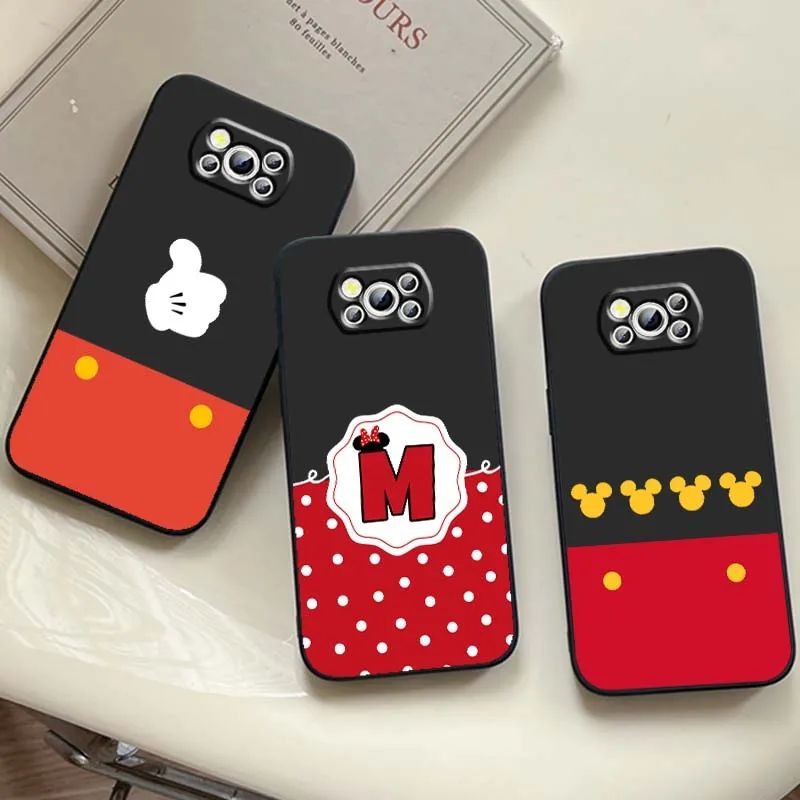 

Mickey Minnie Mouse logo For Xiaomi Mi Poco F3 F4 F5 F6 X3 X4 X5 X6 X7 M3 M4 M5s M5 M6 GT Pro 5G Black Cover Phone Case
