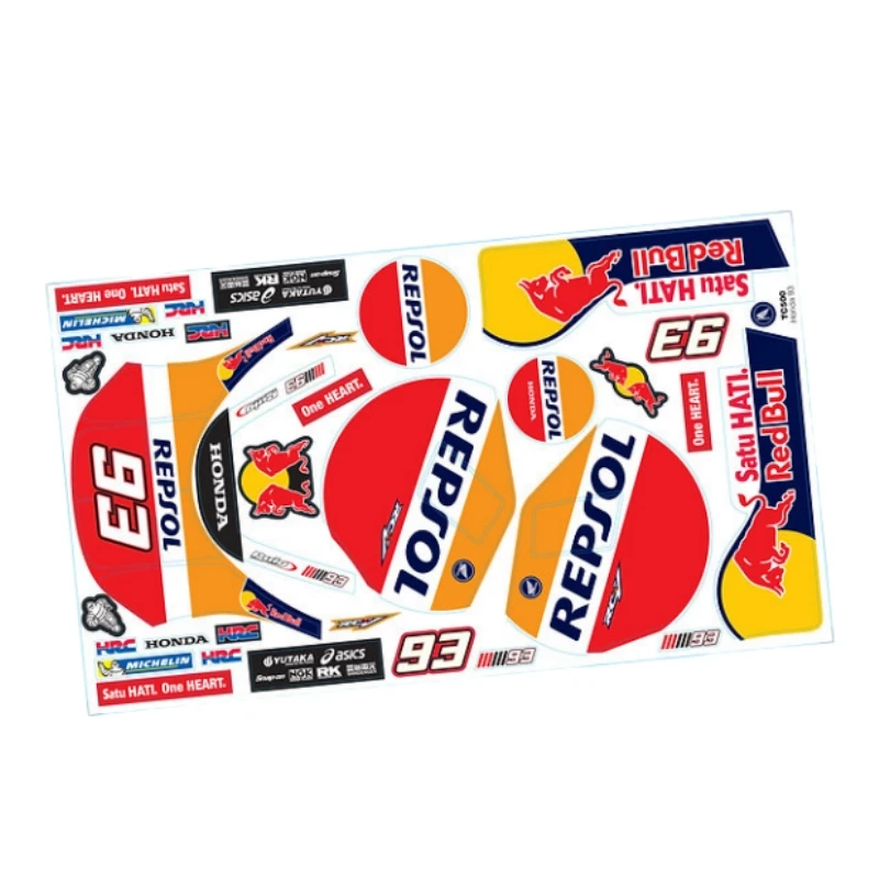 Kyosho 1/8 Honda NSR500 bicicleta/RC motocicleta pegatina insignia calcomanía