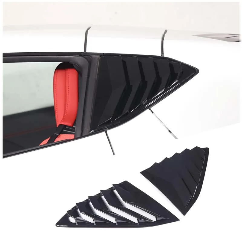 2Pcs Car Rear Windows  Louver Cover Sticker Window Triangle Shutters Trim For Chevrolet Corvette C8 2020-2023 Car Accessories