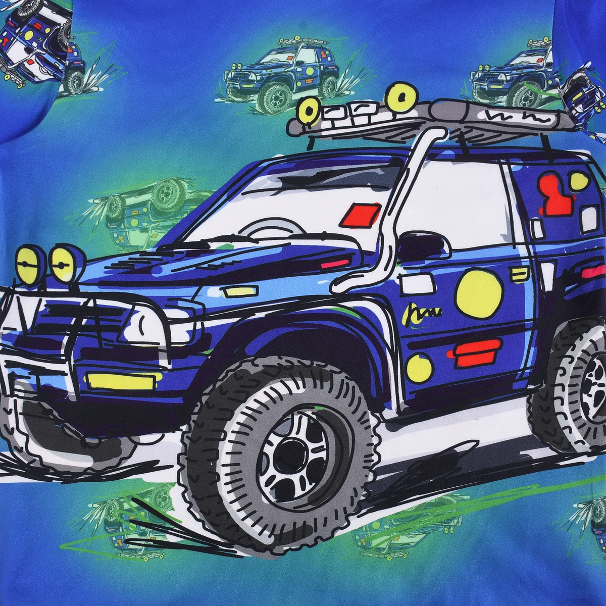 Milchseide Cartoon Berg Auto Junge Langarm-Oberteil und Lange Hose Pyjama-Set, Geeignet für Jungen im Alter von 3 bis 8 Jahren – Detail 6