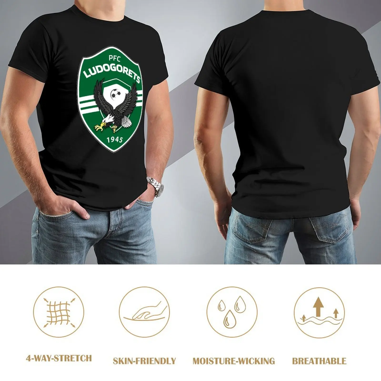 PDavid Ludogorets RazNeedle Essential T-Shirt pour hommes, chemises surdimensionnées, vêtements graphiques