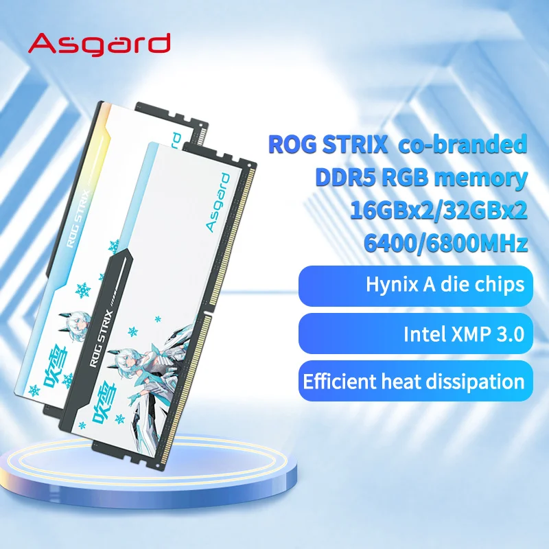 Asgard ROG STRIX DDR5  RGB RAM  Memory 32GB 6000MHZ 6400MHZ 6800MHZ 7200MHZ UDIMM Desktop Internal Memory for desktop A die