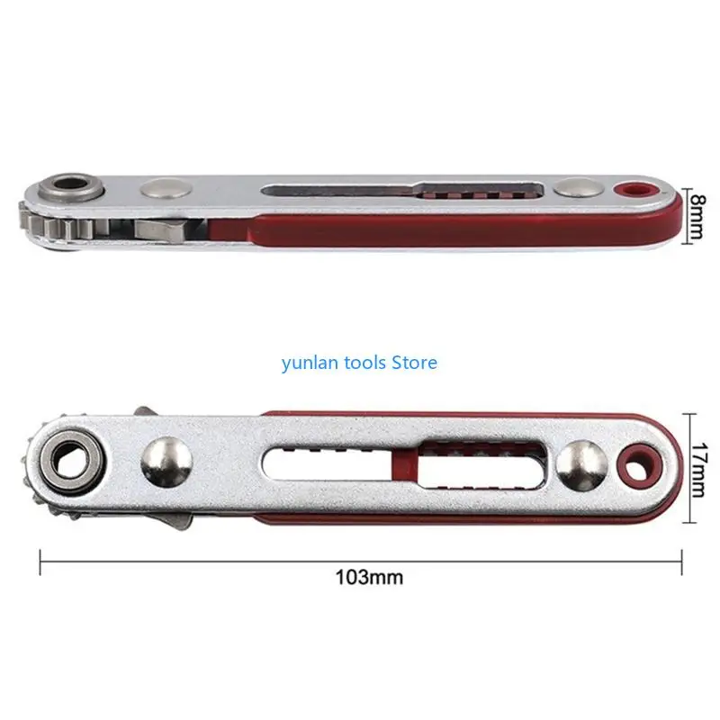 50 Practical Mini Ratchet Wrench Double-Way Pocket Clorde Hexagon Torx Bidirectional Contrôle pour véhicule vélo 1/4 mm)