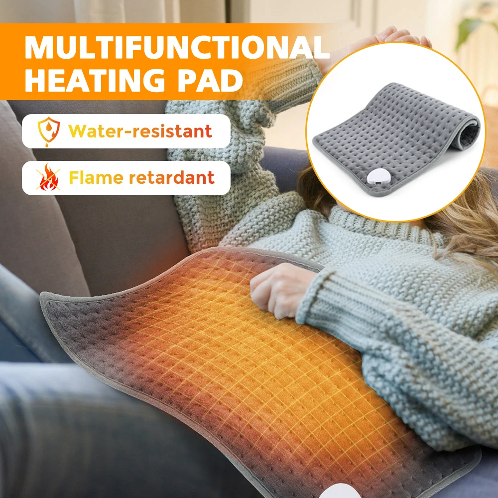 58*29cm Electric Heating Pad 9 Gears Adjustable Temperature Body Warm Blanket with Timing Function for Home Office Bedroom