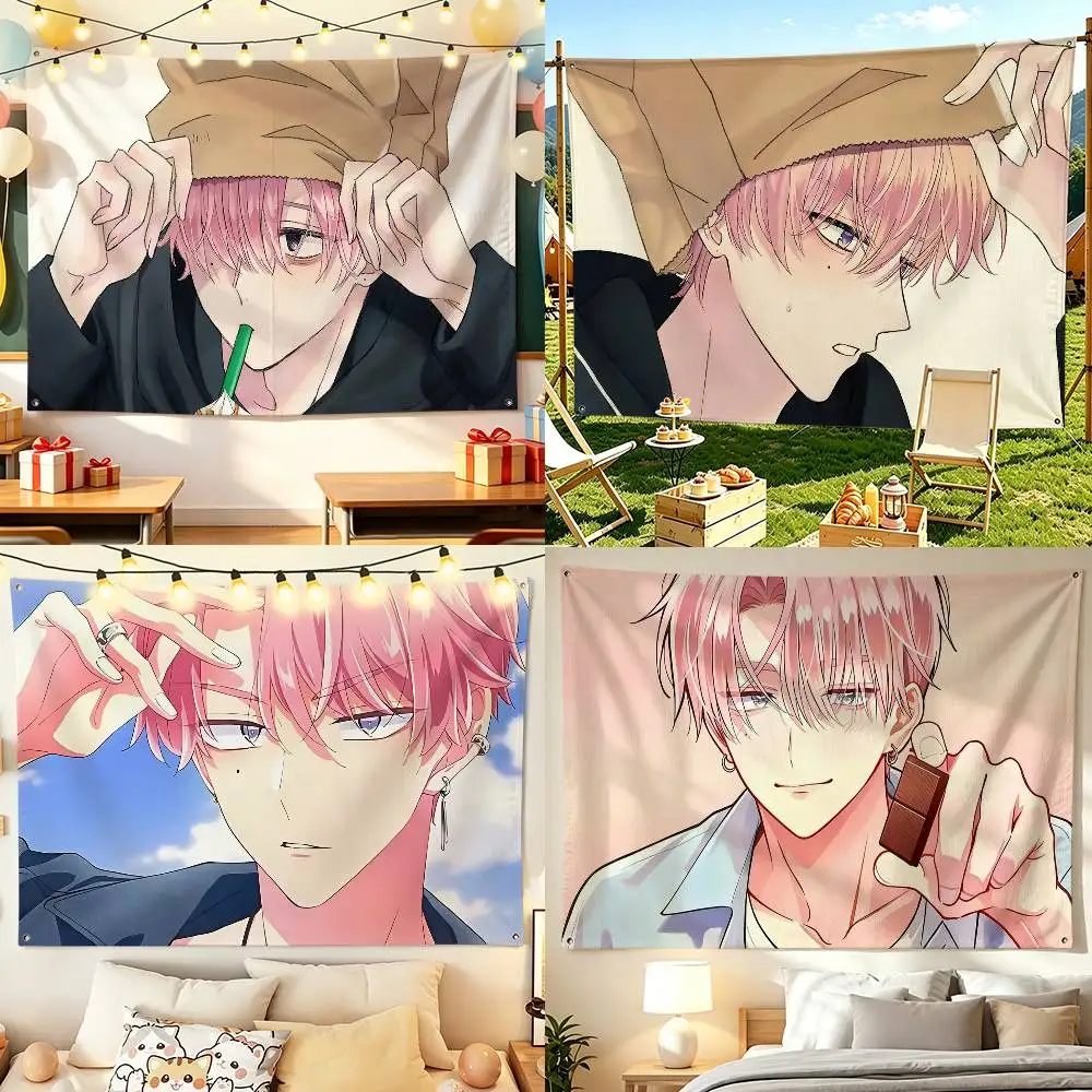 So C-Cute F-Fukuhara T-Tamon Anime Horizontal Wall Hanging Tapestry Flag Banner Home Background Decor