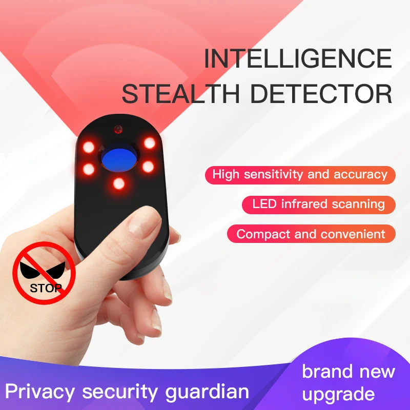 Anti Candid Hidden Camera Detector S20 Anti-theft Alarm Hotel Pinhole  Infrared Automatic Bug Scanner Device USB Charge Spy Gear