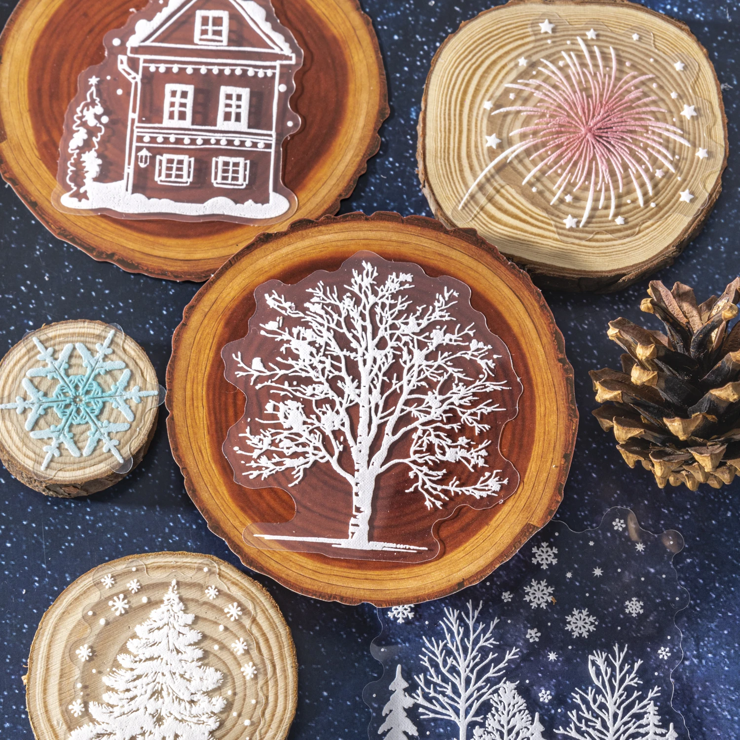 20 Blatt/Beutel 3D-Schaum Winter Schneeflocke Weihnachten Aufkleber Set für DIY Scrapbook Gitarre Telefon Fall Notebook Dekoration Handwerk