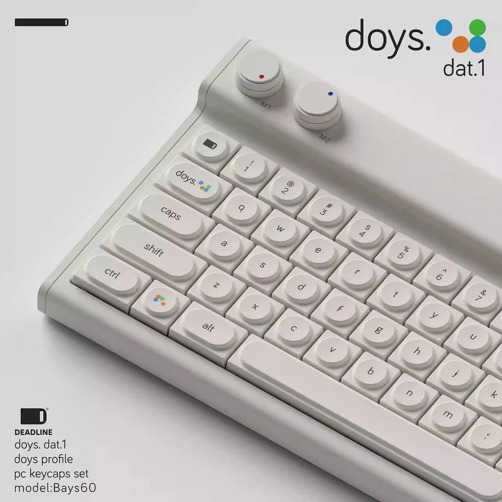 DEADLINE Doys Dat 1 Keycaps Set PBT Transfer Printing PC Keyboard Keycap Customized Cherry Height Retro PC Accessories Key Caps