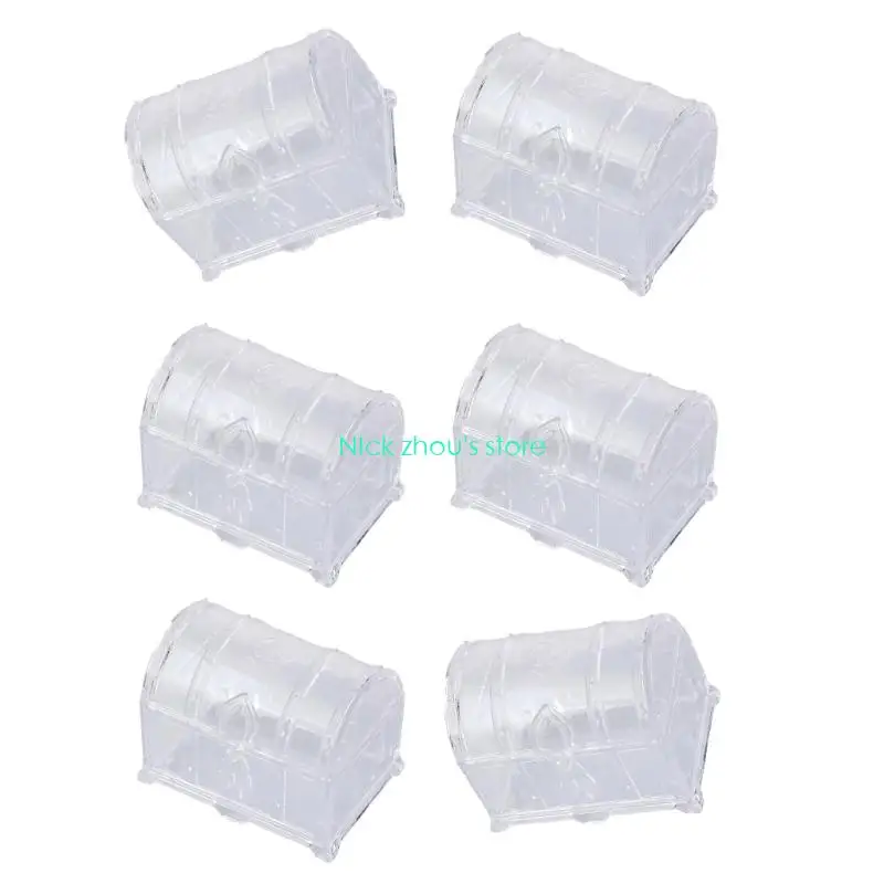 E15E 6PCS Wedding Favor Box With Easy Open Design Candy Box Jewelry Container For Special Occasion Reception Decoration