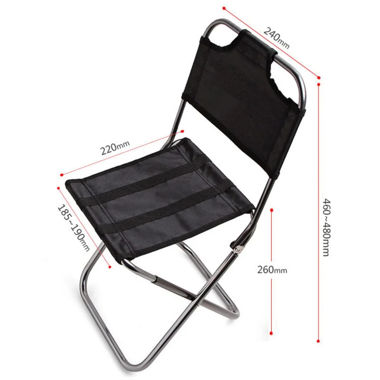 New Ultralight Outdoor Fishing Chair Aluminum Alloy Nylon Folding Small Size Chair Camping Hiking Chair Seat Stool