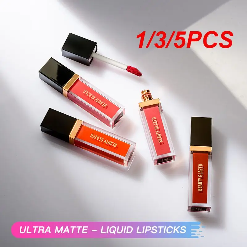 1/3/5PCS Lip Gloss Moisturizing No Fading Tslm1 Vibrant Shades Makeup Lustrous Finish Non-stick Cup Lip Gloss Colors