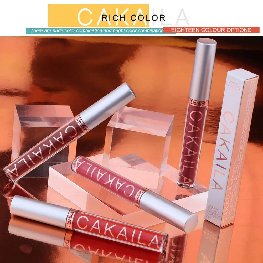 Matte Lip gloss Samt langlebige Antihaft-Tasse wasserdicht 18 Farben Lippenstift Schönheit rote Lippen Make-up Kosmetik zubehör