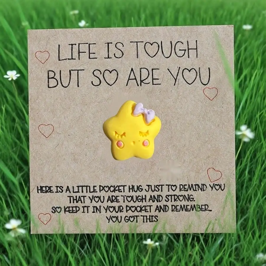 1-100pcs  Cute Mini Colorful Resin  Inspirational Animal Themed Appreciation Gifts Assorted Resin Figurines with Note Cards Funn