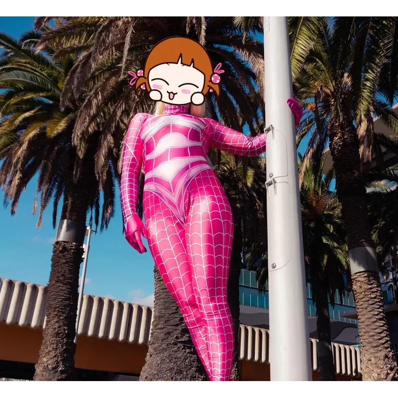 Costume cosplay da donna adulti bambini ragazze donne supereroe Zentai Halloween tuta da festa