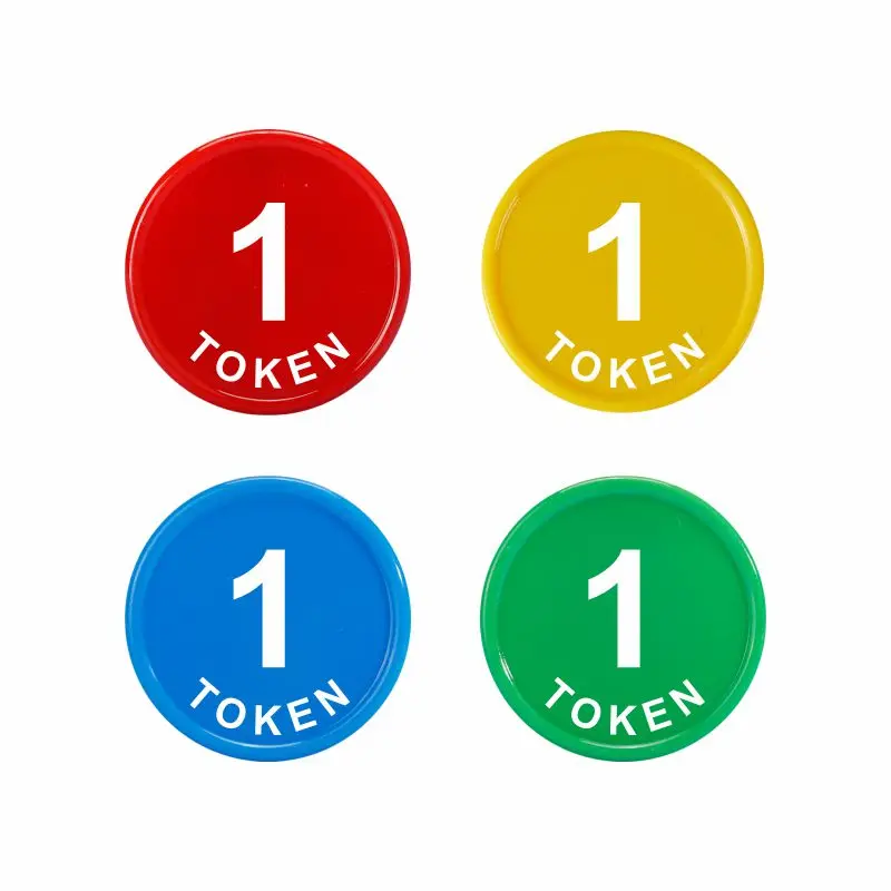 

1000 PCS 25mm Custom 1 Token Plastic Tokens reward tokens in schools, businesses, and events