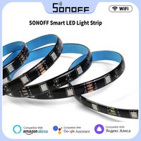 SONOFF Smart LED Light Strip Dimmable Waterproof WiFi Flexible RGB Strip Lights Work with Alexa Google Home EWELink APP 2m/5m