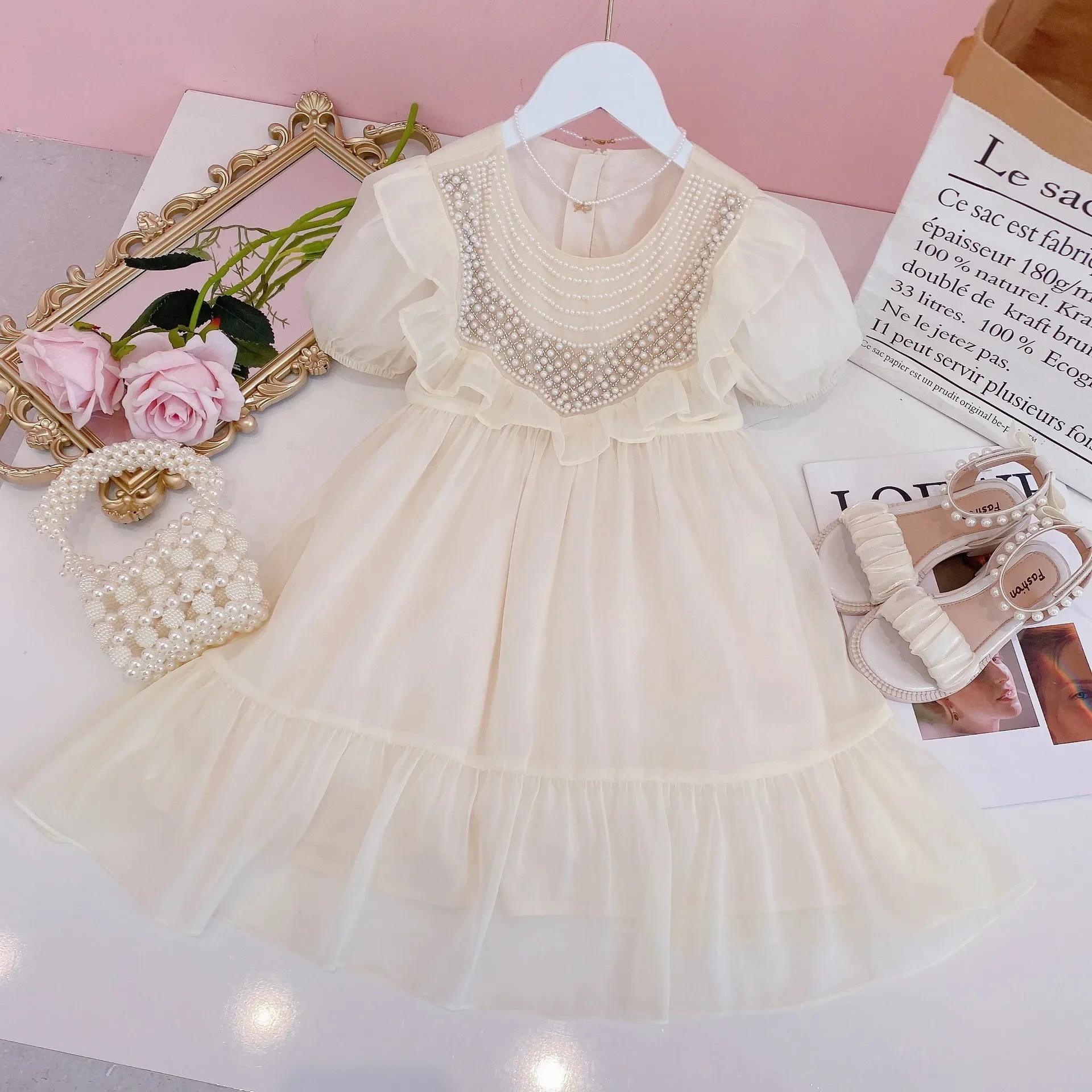 Plus Size Children Dress Princess Party Girl Dress Teenager Summer Wedding Birthday Dresses Children Clothing  4 6 8 10 12 14