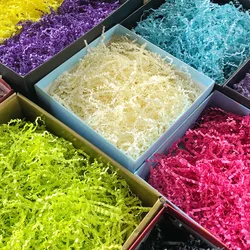 100-500g Multiple Colorful Shredded Paper DIY Wedding Party Candy Gift Box Filler Packaging Shred Paper Home Decorations