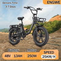ENGWE L20 Boost Electric Bicycle 250W Powerful Motor 48V13AH Lithium Battery City Electric Bike 20*4.0-In Fat Tire Aldult E bike